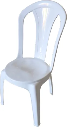 Белый пластиковый стул
