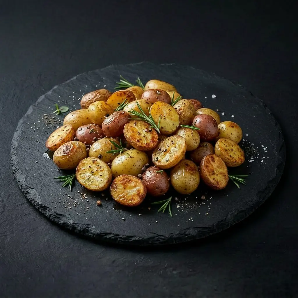 Беби картофель запечёный с розмарином и специями — Maxvel Catering