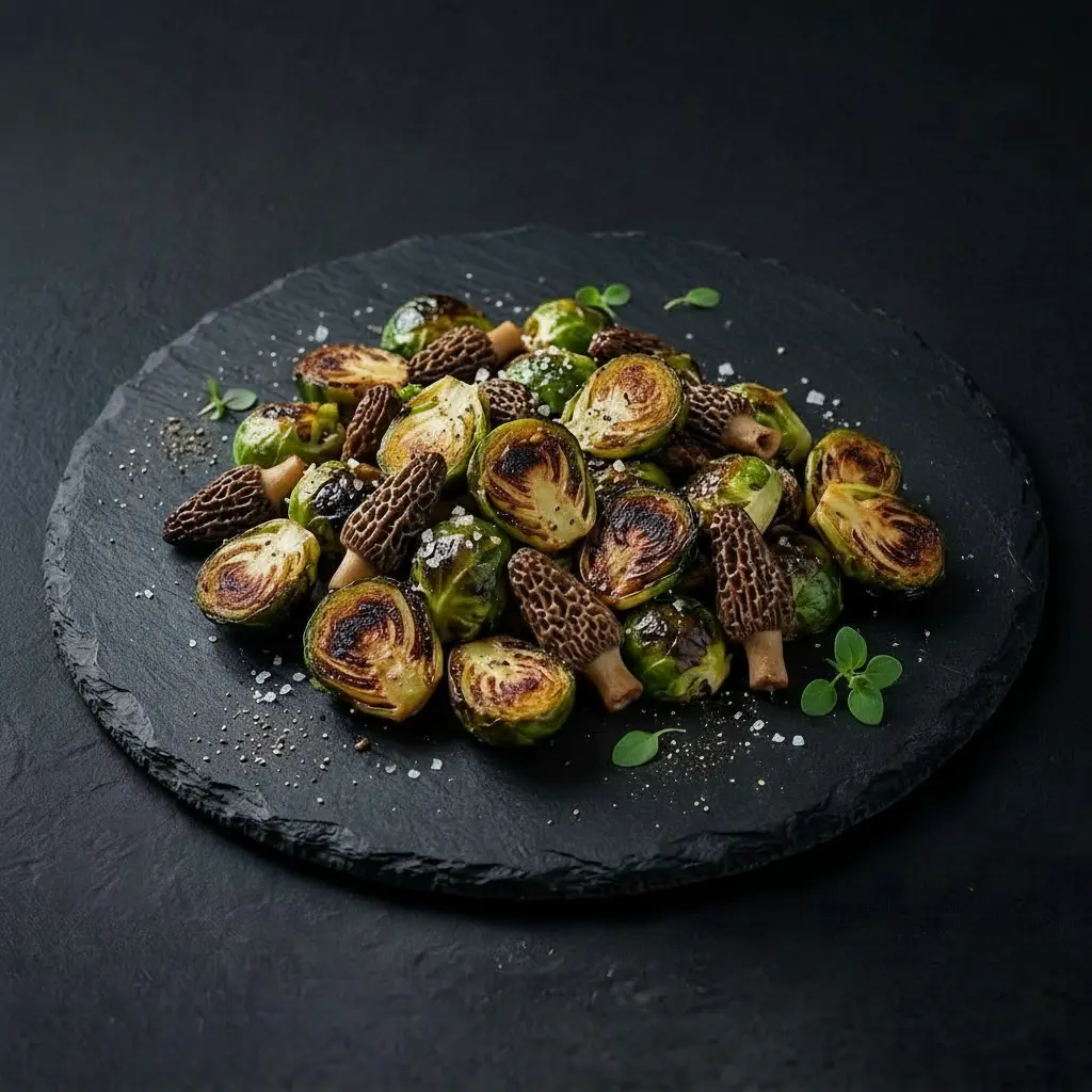 Обжаренная брюссельская капуста со сморчками — Maxvel Catering