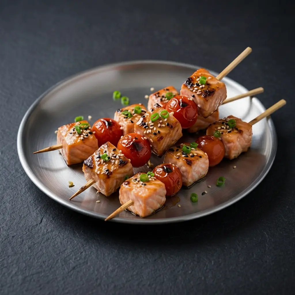 Шашлык из лосося с черри — Maxvel Catering