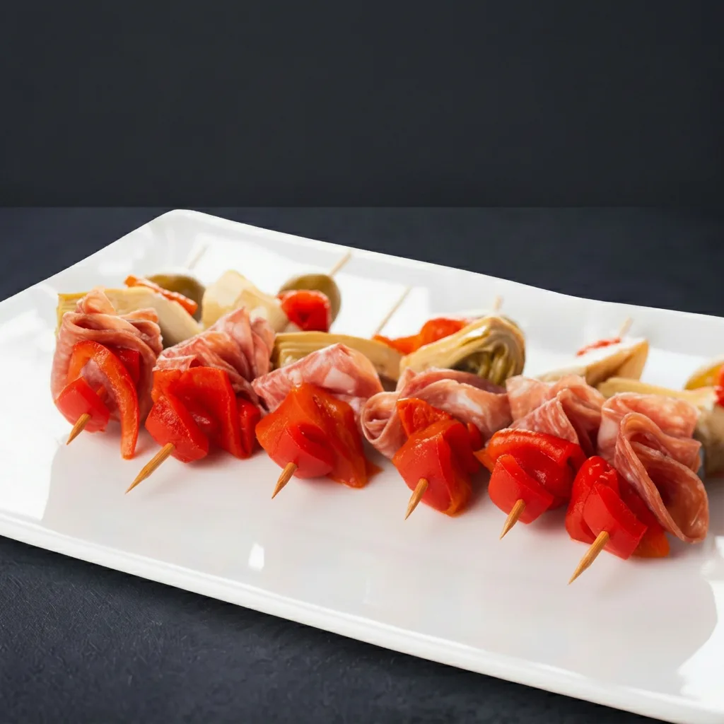 Канапе с неаполетанской салями и маринованым артишоком — Maxvel Catering