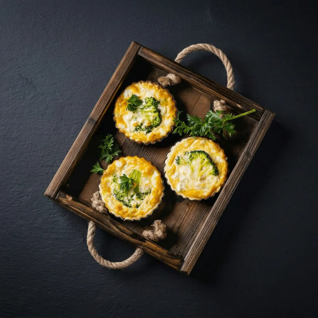 Мини-киш с брокколи и шпинатом — Maxvel Catering