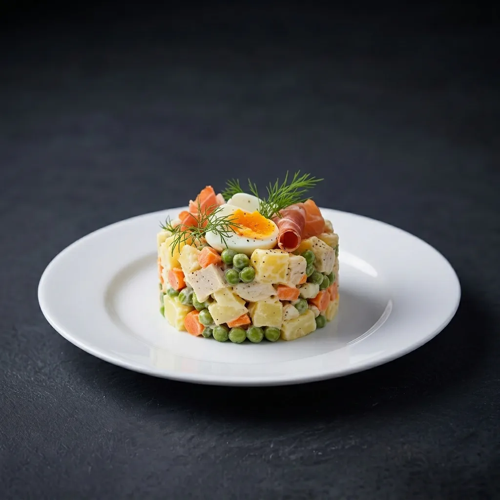 Оливье с докторской колбасой — Maxvel Catering