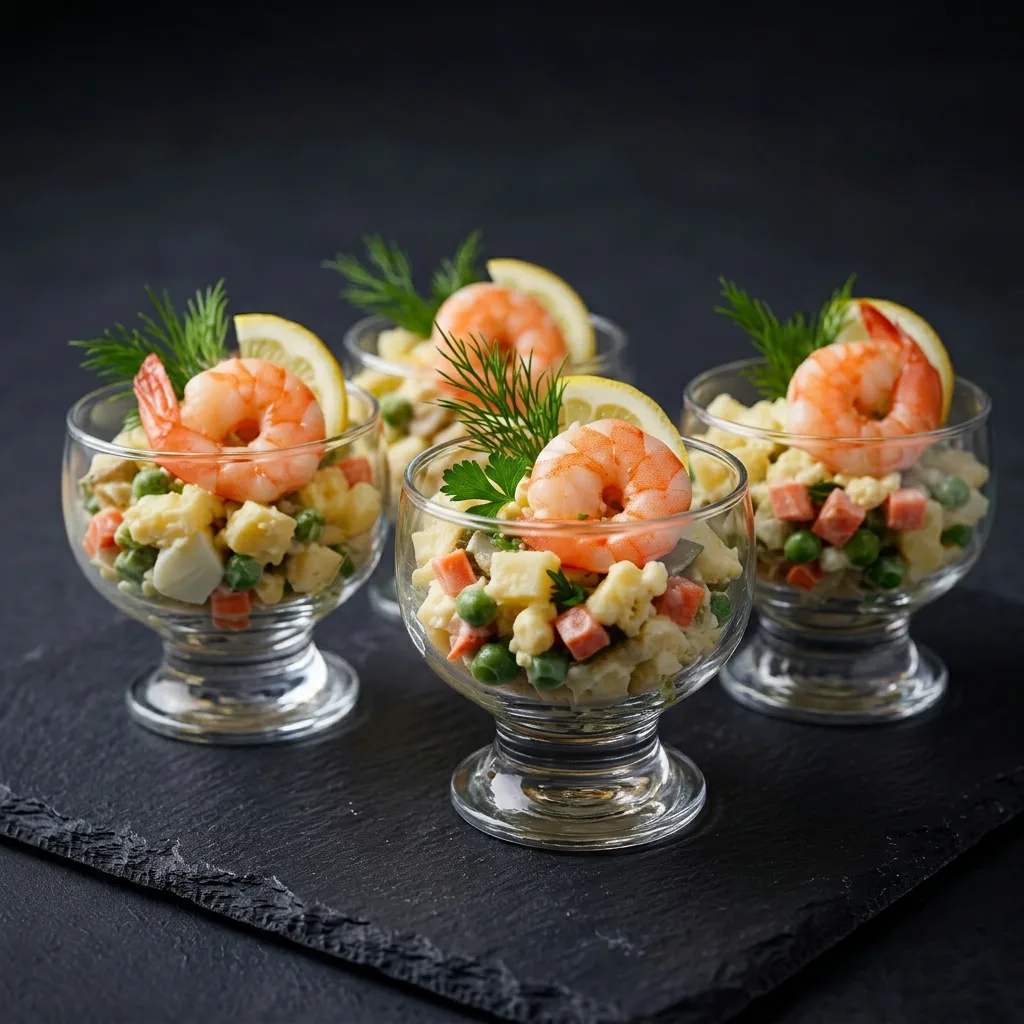 Оливье с креветками — Maxvel Catering
