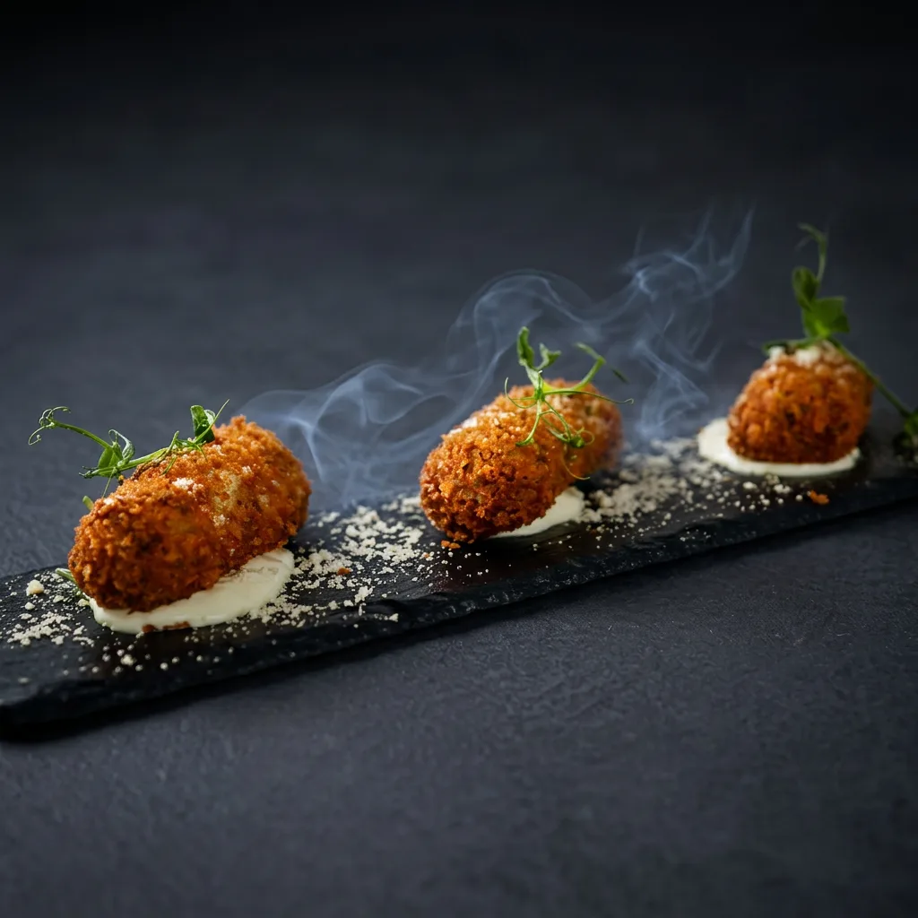 Рыбный крокет с соусом тартар — Maxvel Catering