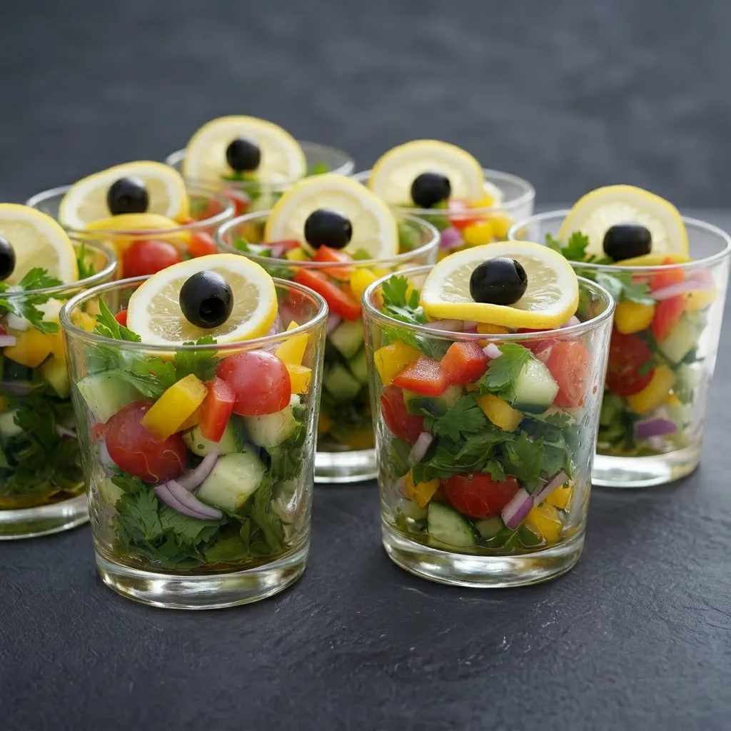 Салат овощной с оливковым маслом и лимоном — Maxvel Catering