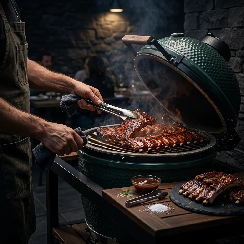 Станция BBQ приготовления рёбрышек — Maxvel Catering