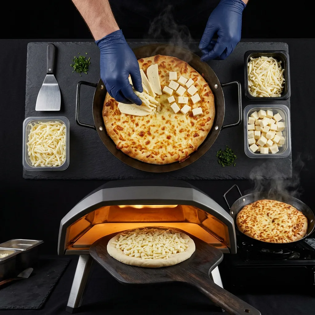 Станция приготовления горячих хачапури с сулугуни и халуми — Maxvel Catering