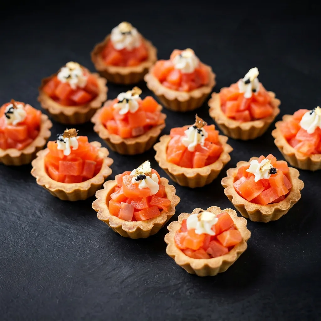 Тарталетка с лососем — Maxvel Catering