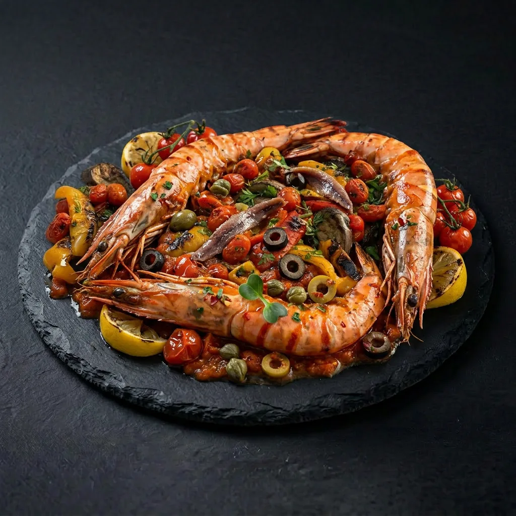 Тигровые креветки в неаполитанском соусе — Maxvel Catering
