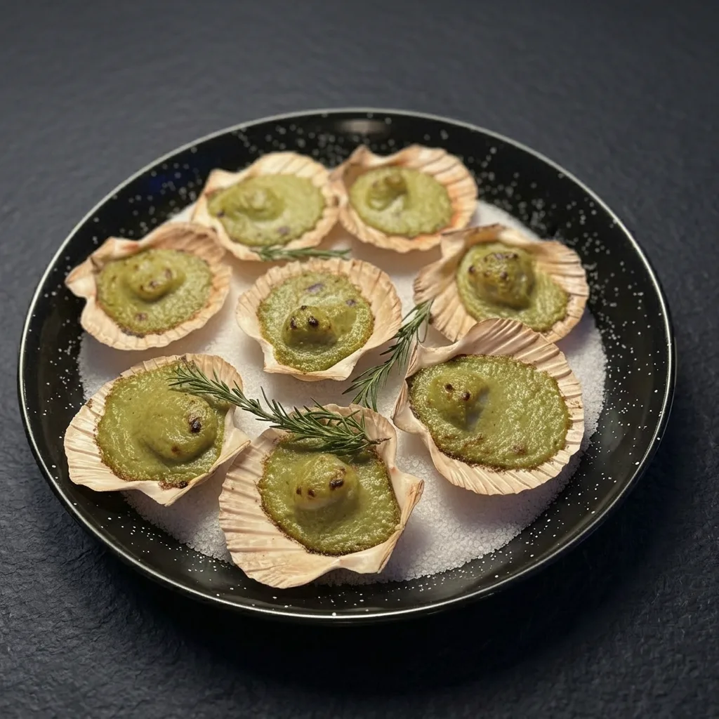 Запечённый морской гребешок с бретонским соусом — Maxvel Catering